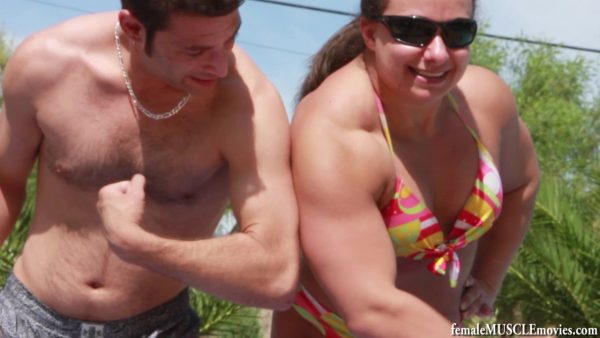 female muscle movies, femalemusclemovies, femalemusclemoviesvod, muscular, female bodybuilder, Anna Mikhaylenko Forced Muscle Worship, wrestle, lift and carry, smaller man, smaller woman