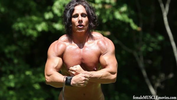 female muscle movies, femalemusclemovies, femalemusclemoviesvod, Annie Rivieccio, muscular, female bodybuilder, biceps, nude, pumpup, most muscular