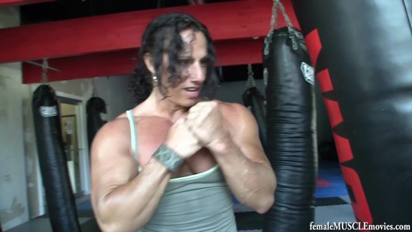 female muscle movies, femalemusclemovies, femalemusclemoviesvod, Annie Rivieccio, muscular, female bodybuilder, biceps, nude, pumpup, most muscular, chest, pecs, pec bouncing, pec pounding,