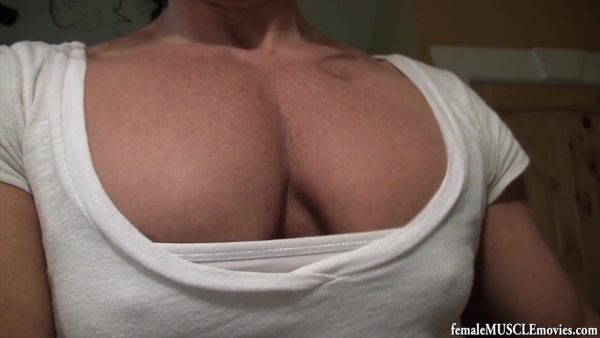 female muscle movies, femalemusclemovies, femalemusclemoviesvod, Annie Rivieccio, muscular, female bodybuilder, biceps, nude, pumpup, most muscular, chest, pecs, pec bouncing,